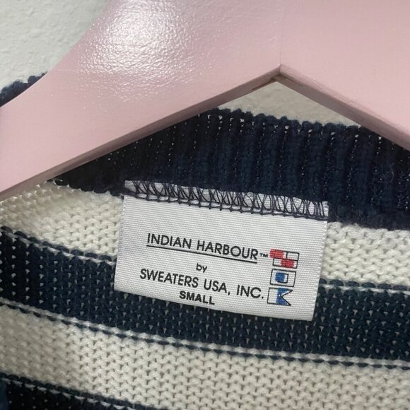 Vintage Indian Harbour USA Americana Striped Sweater Size S - Picture 2 of 4